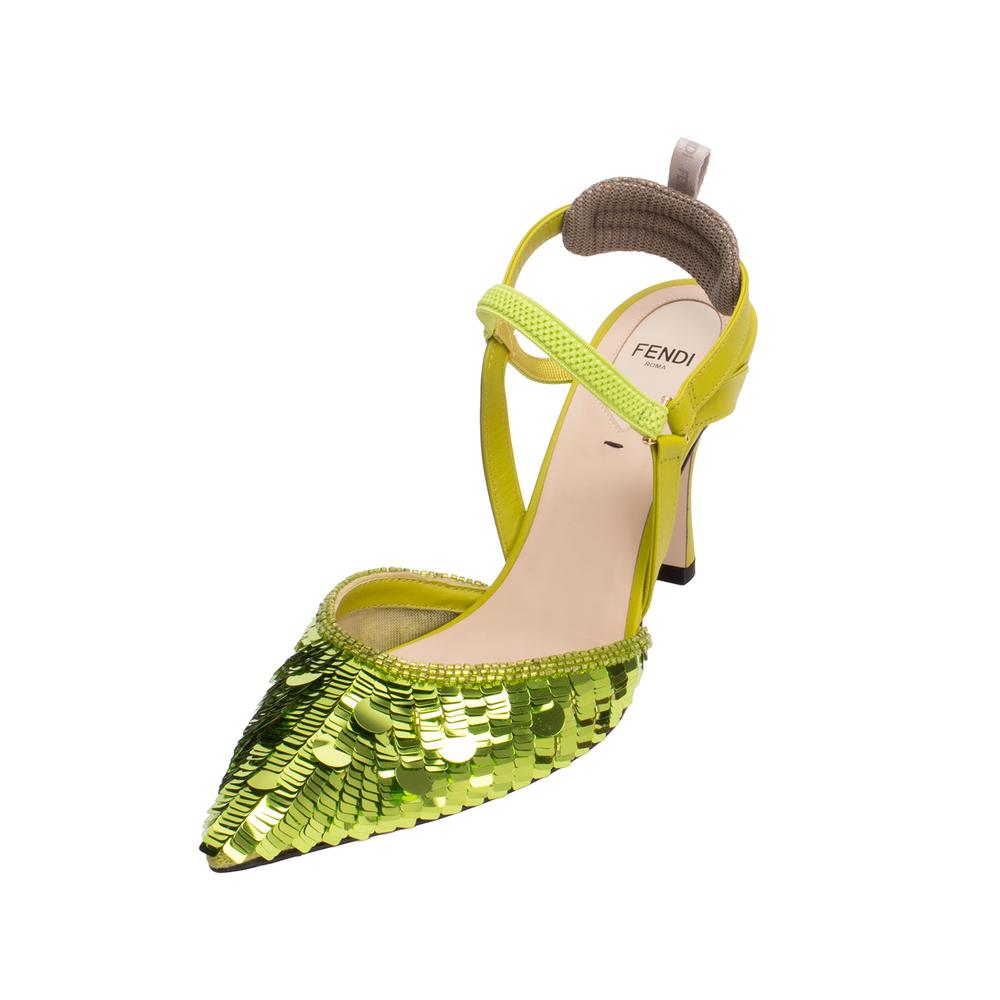 Fendi Size 39 Green Heels