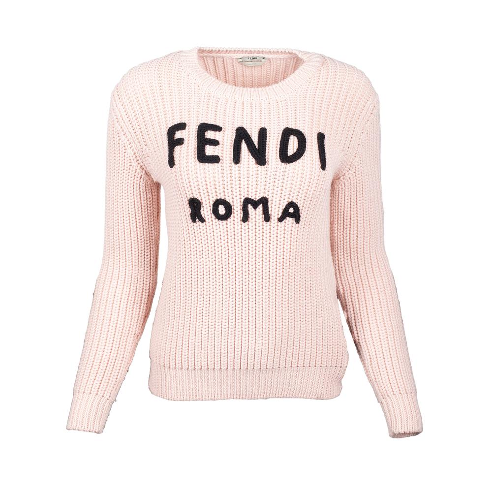 Fendi Logo Ribbed Size 40 Sweater