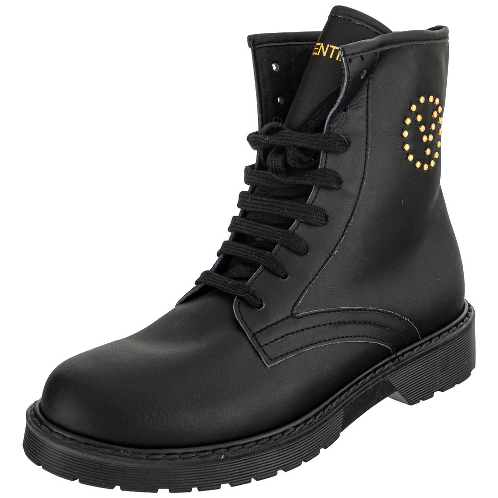 Mario Valentino Size 9 Black Combat Boots