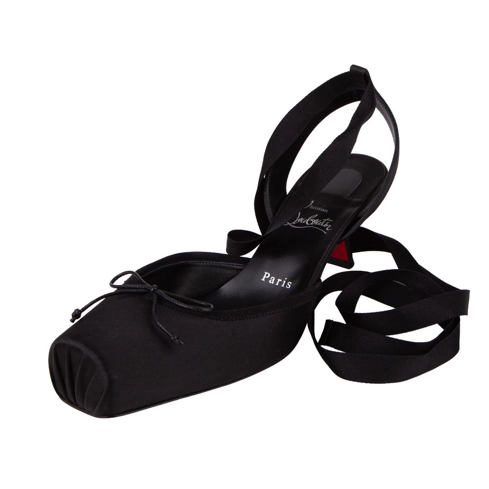 Christian Louboutin Size 41.5 Lace- Up Ballerina Heels
