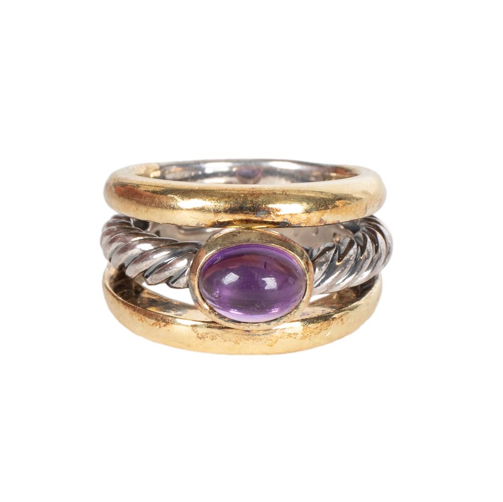 David Yurman Vintage Size 6.5 Amethyst Ring