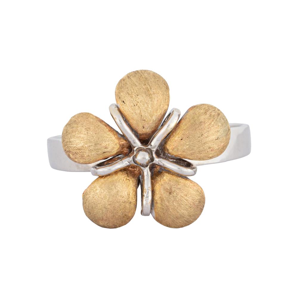 14k Gold Size 10 Flower Ring