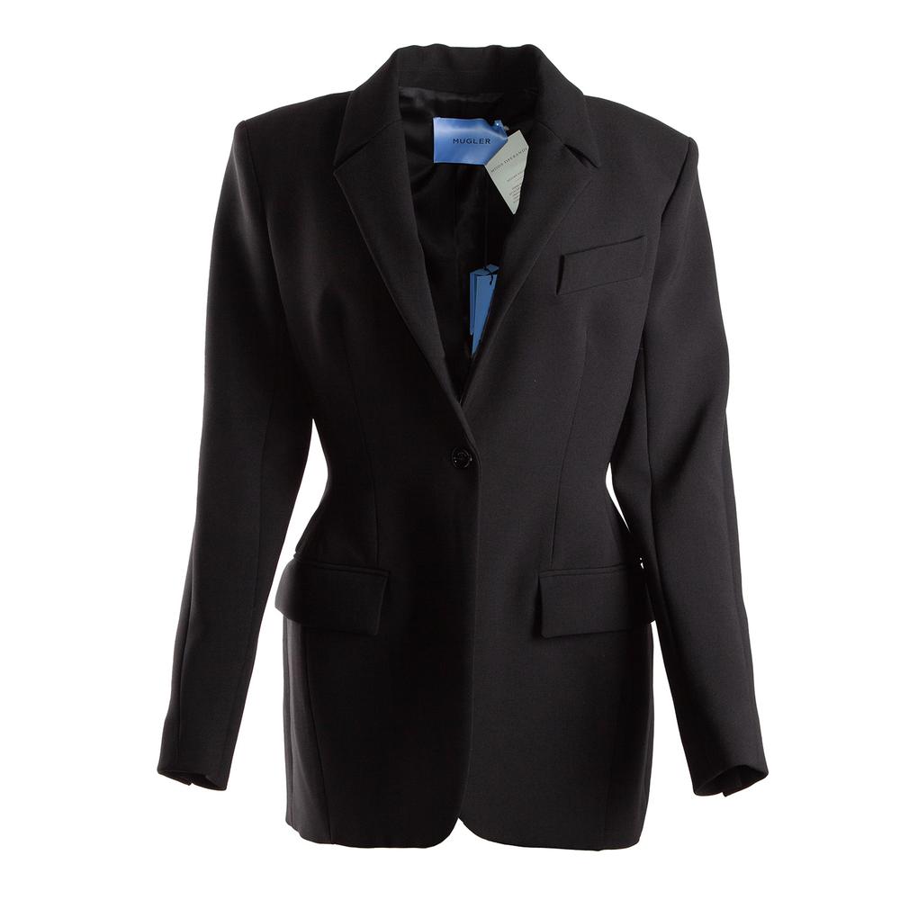 Thierry Mugler Size 42 Black Jacket