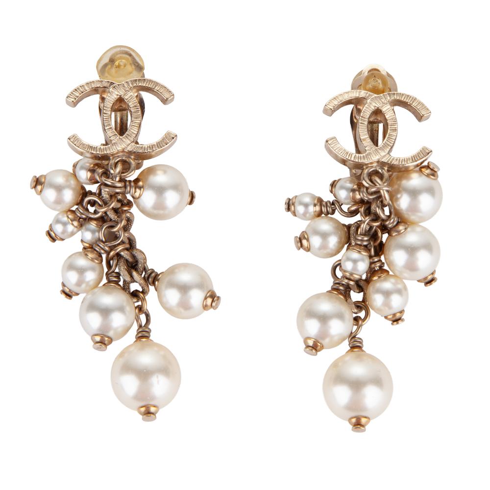 Chanel Pearl Clip- On Earrings