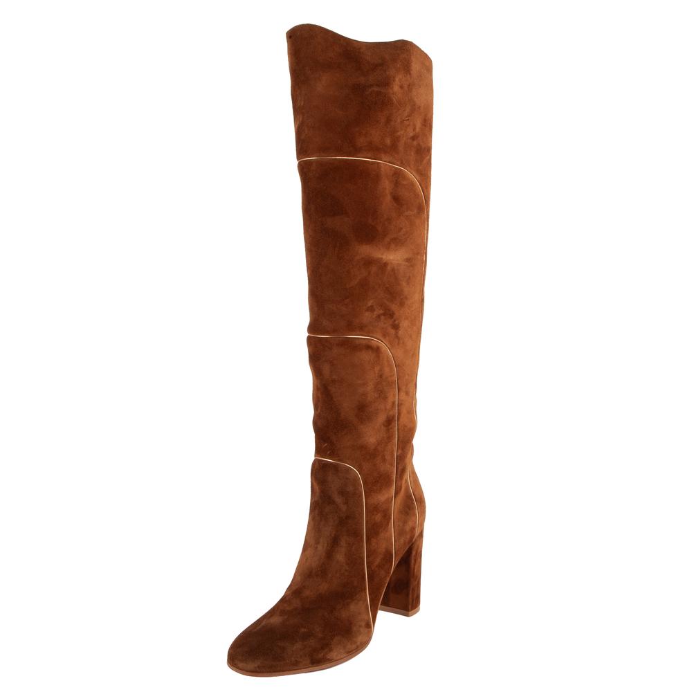 Gianvitto Rossi Size 39 Brown Suede Boots
