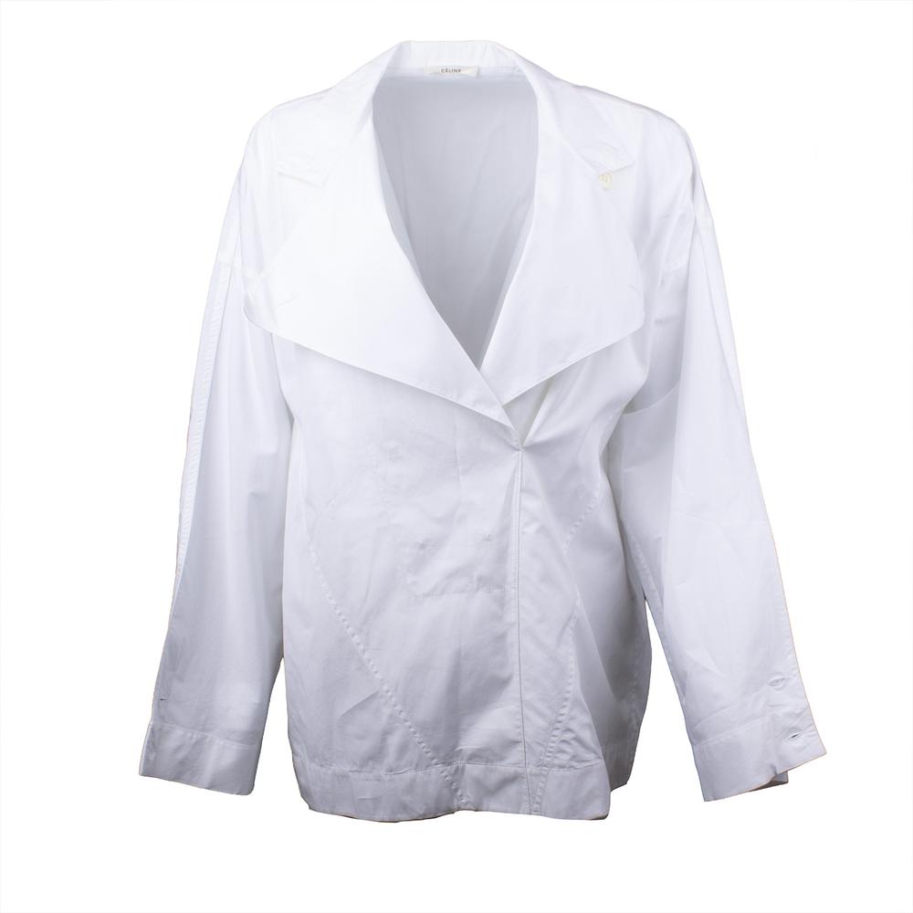 Celine Size 6 White Blouse