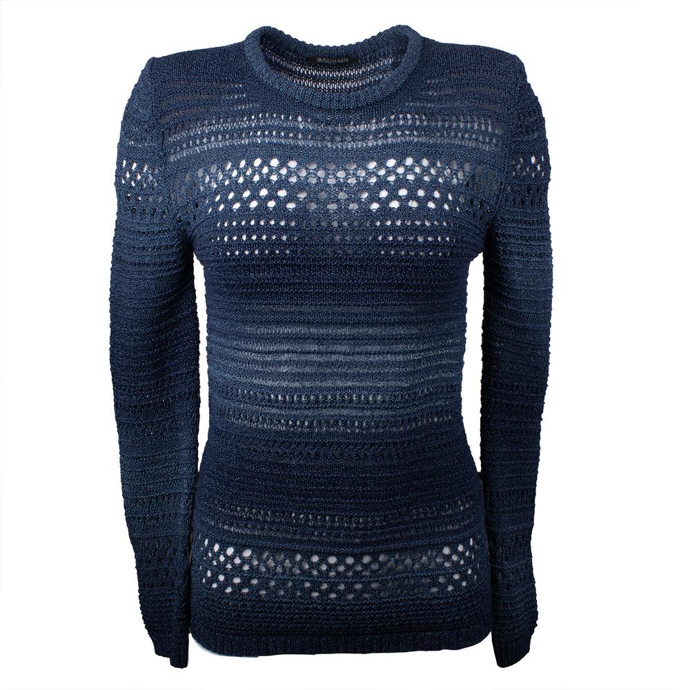 Balmain Size 6 Blue Sweater
