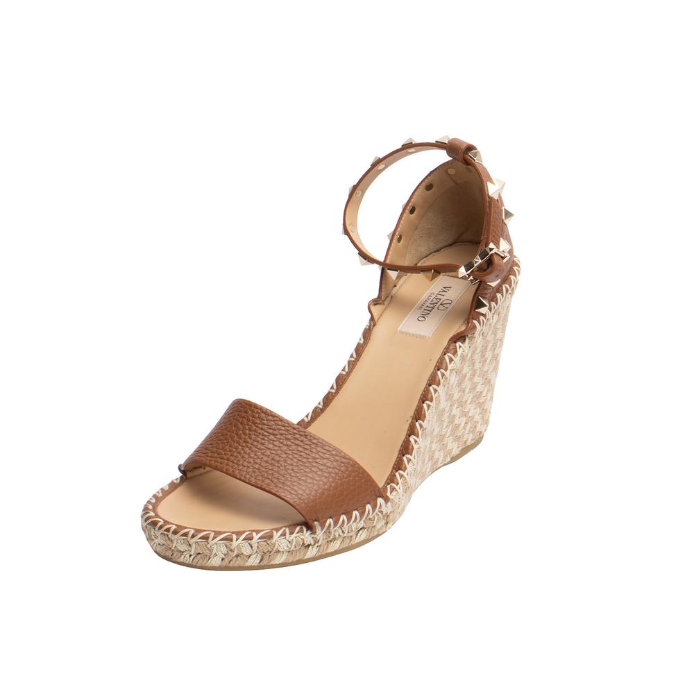 Valentino Size 40 Brown Espadrilles
