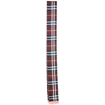 Burberry Multicolor Silk Bandeau Plaid Scarf