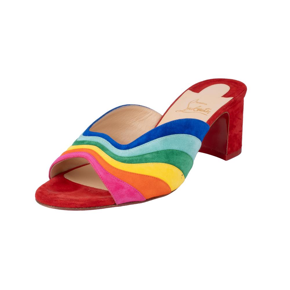 Louboutin Size 40 Red Suede Heels