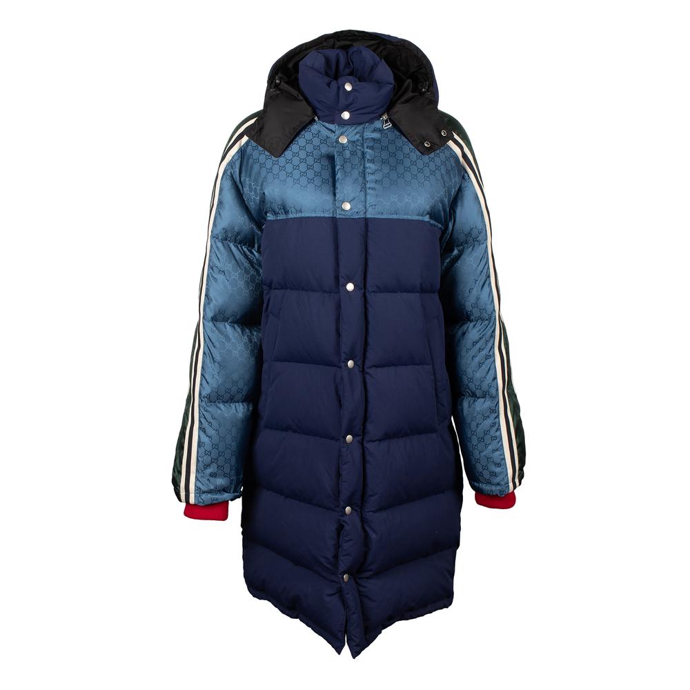 Gucci Monogram Size 46 Long Puffer Jacket