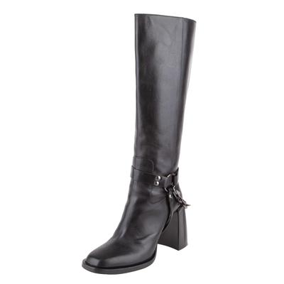 Jimmy Choo Size 37 Black Studded Chain Detail