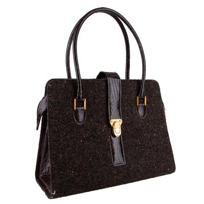 Manolo Blahnik Vintage Crocodile Embossed Trim Handbag