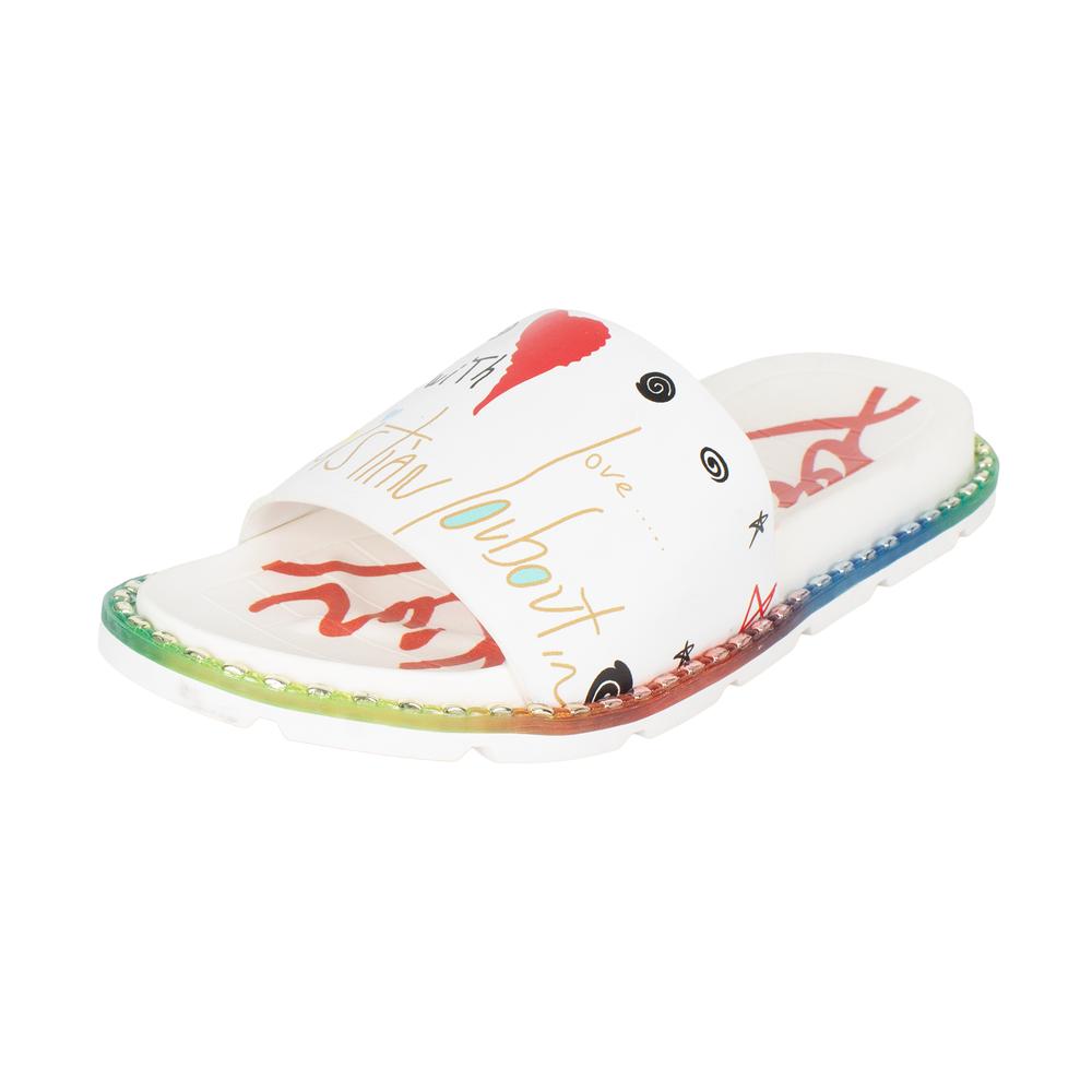 Christian Louboutin Graffiti Size 38 Slides