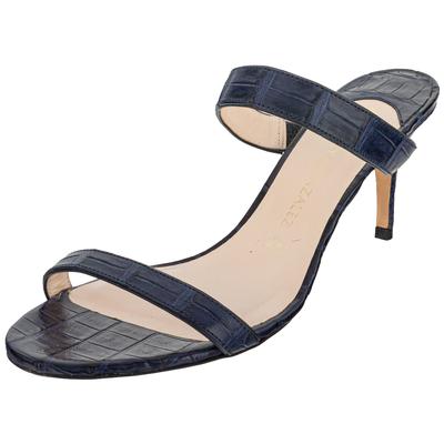 Nancy Gonzalez Size 38.5 Navy Croc Heels