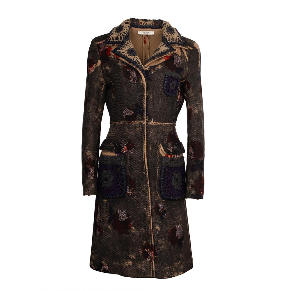 Prada Size 44 Wool Coat