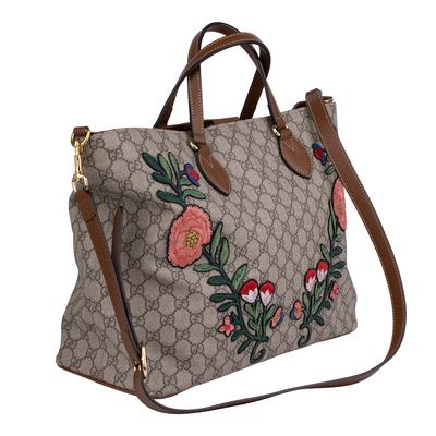 Gucci Brown Floral Tote