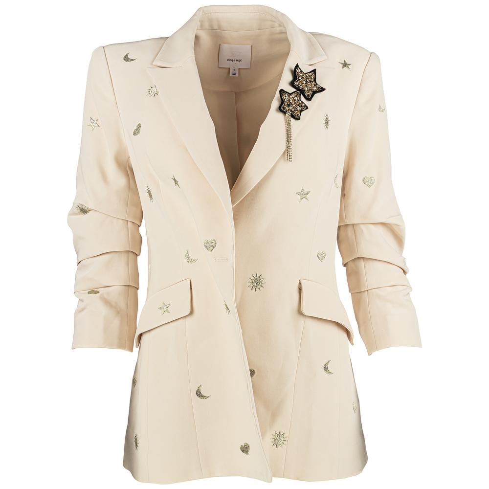 Cinq A Sept Size 4 Beige Stars & Moon Jacket