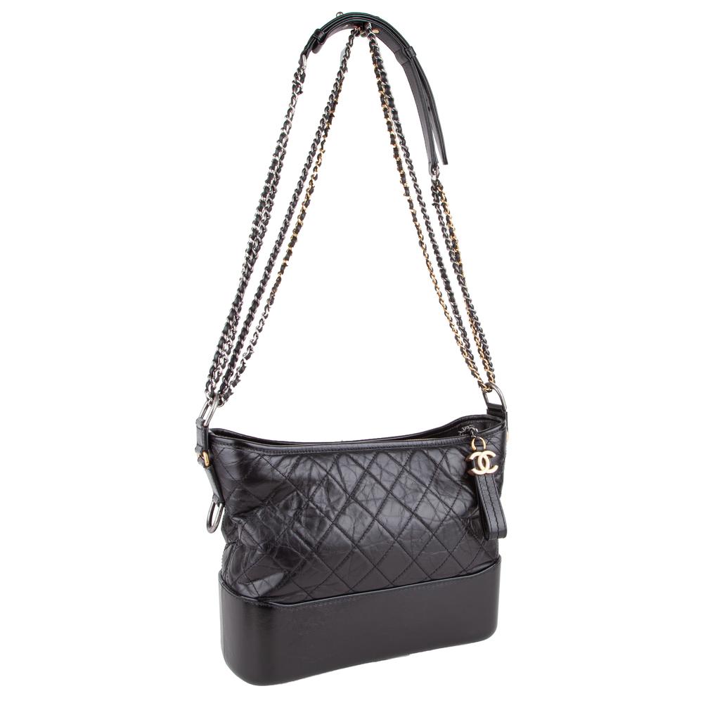 Chanel Black Quilted Leather Gabrielle Handbag