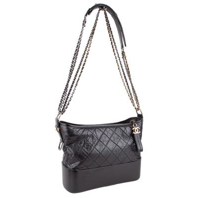 Chanel Black Quilted Leather Gabrielle Handbag