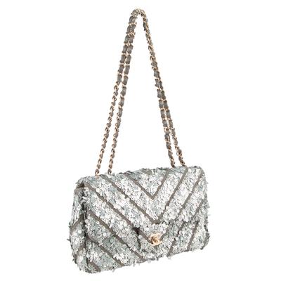 Chanel Chevron Sequin Flap Bag