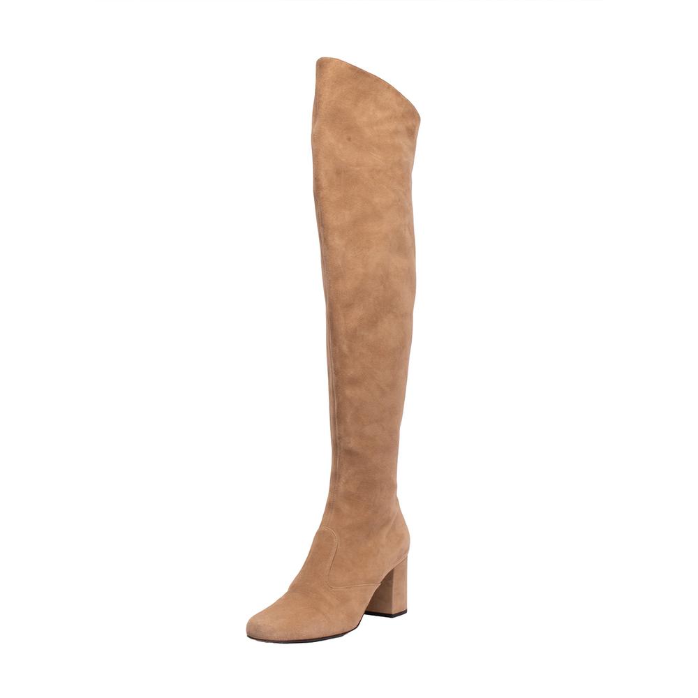 Saint Laurent Tan Size 38.5 Suede Boots
