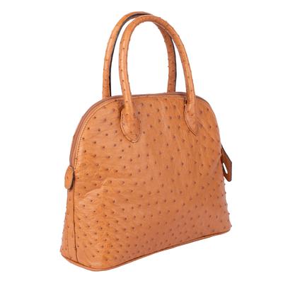 Scuola Del Cuoio Ostrich Leather Handbag
