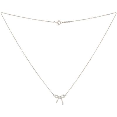 Tiffany & Co Silver Bow Necklace