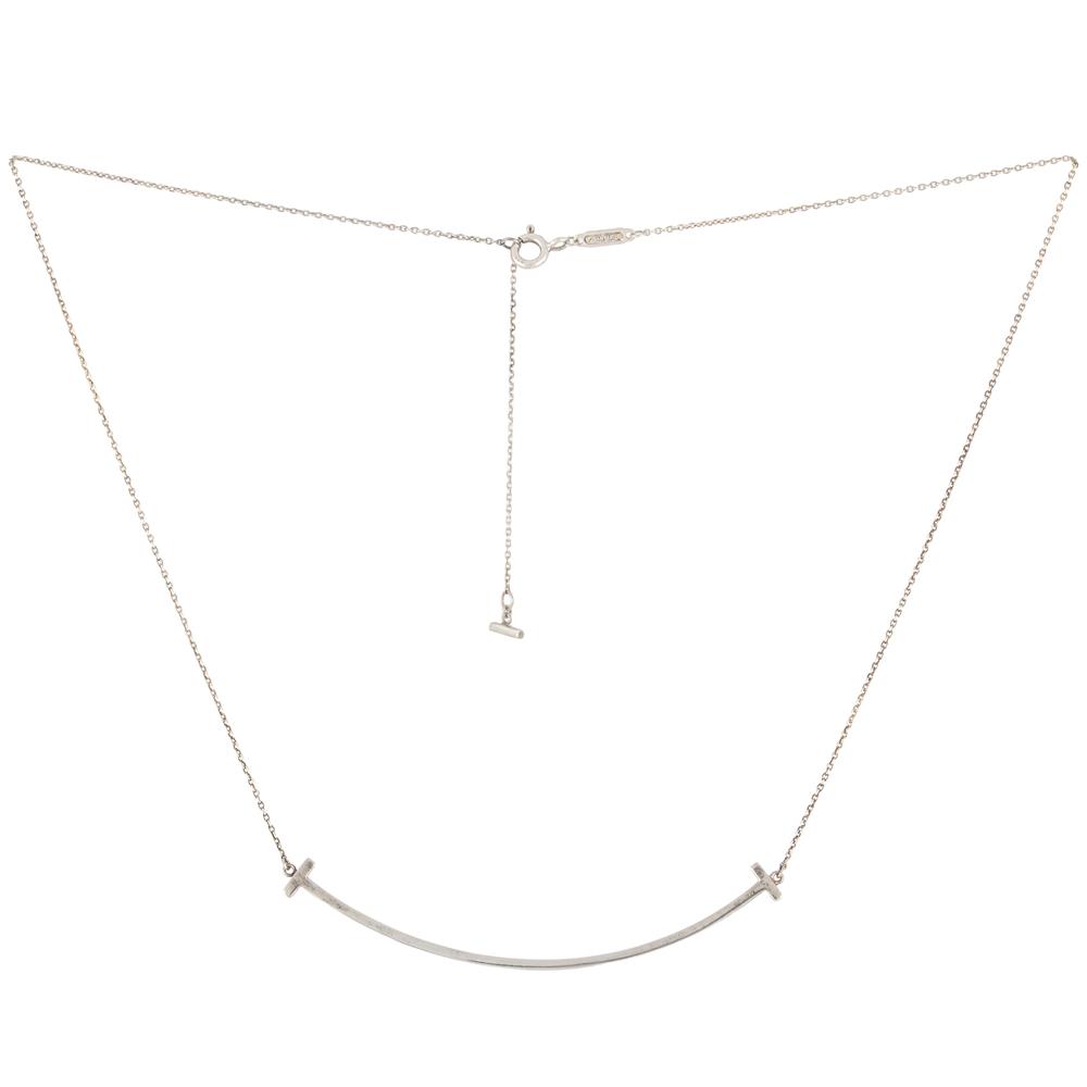 Tiffany & Co Silver T Smile Necklace