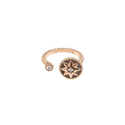 Christian Dior Gold 18k Diamond Open Ring