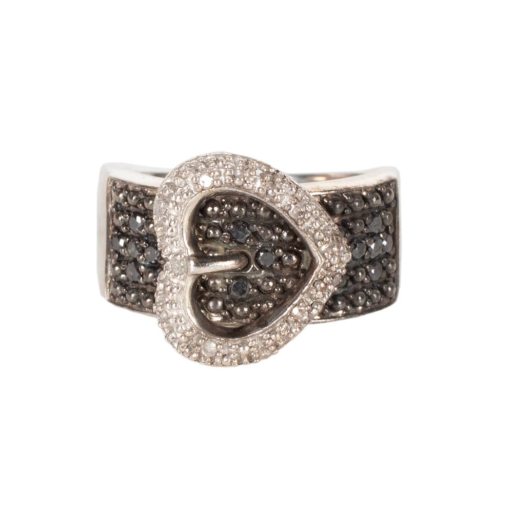 Js Heart Buckle Size 8 Ring