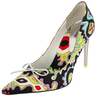Emilio Pucci Size 39 Multicolor Satin Heels