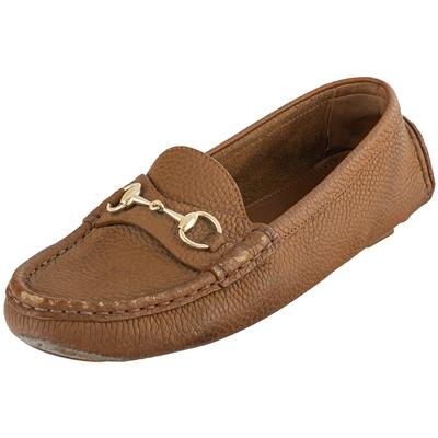 Gucci Size 38 Brown Leather Loafers