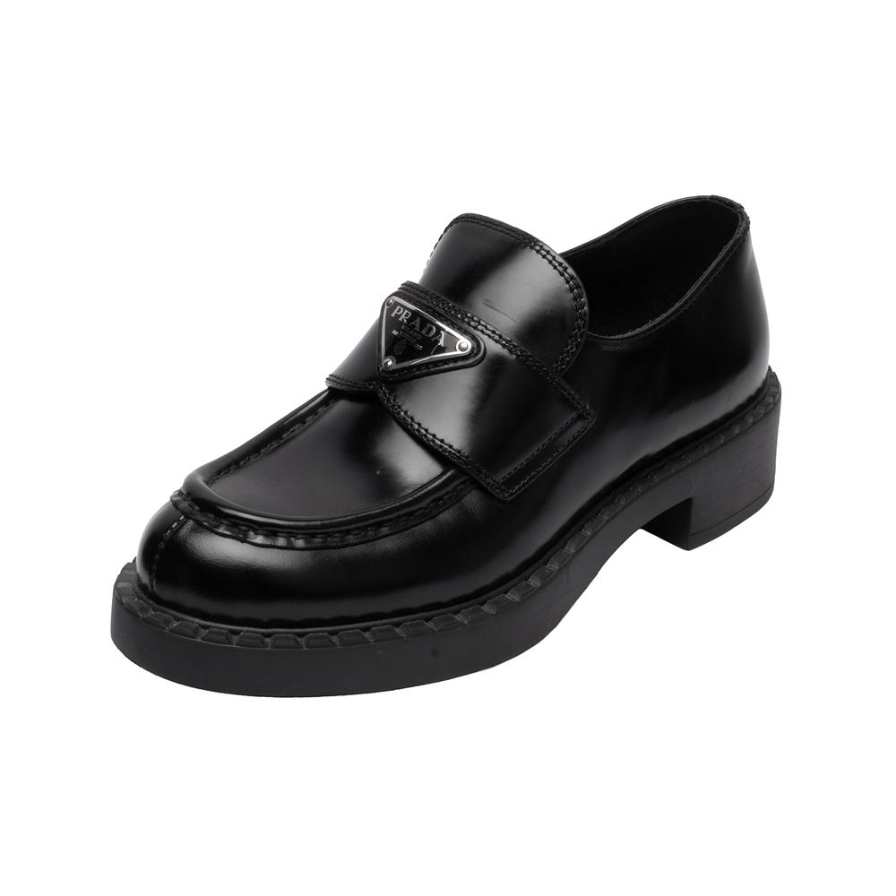Prada Size 35 Black Loafers