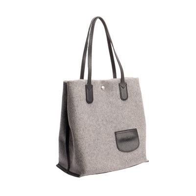 Longchamp Grey Wool Tote