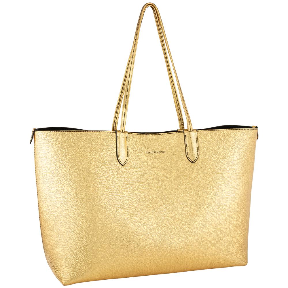 Alexander Mcqueen Gold Tote Bag