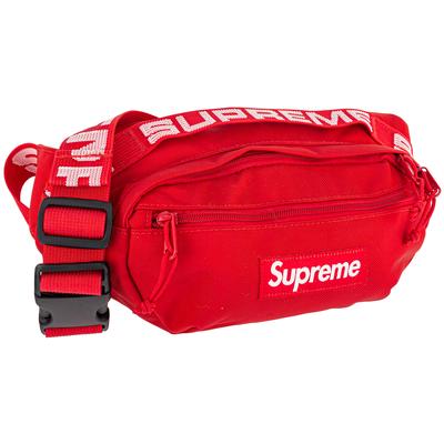 Supreme Red Canvas Belt Bag