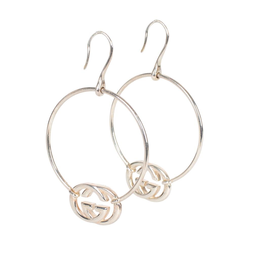Gucci Britt Interlocking G Hoop Earrings