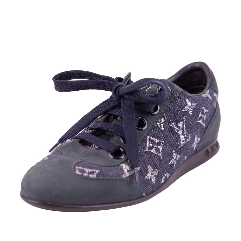 Louis Vuitton Size 36 Navy Blue Monogram Sneakers