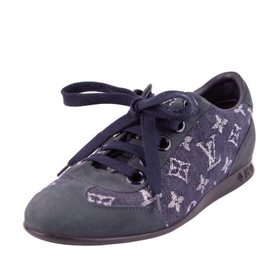 Louis Vuitton Size 36 Navy Blue Monogram Sneakers