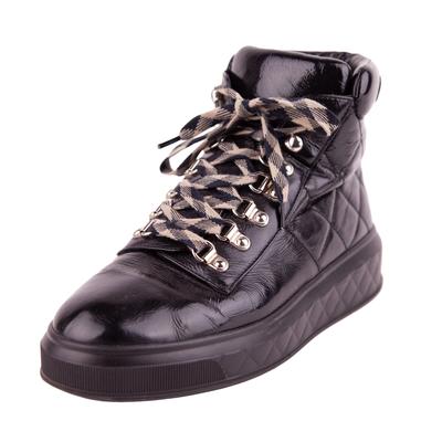 Chanel Size 39.5 Quilted Leather Boots