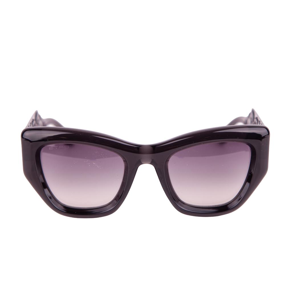 Etro Black Squared Cat Eye Sunglasses