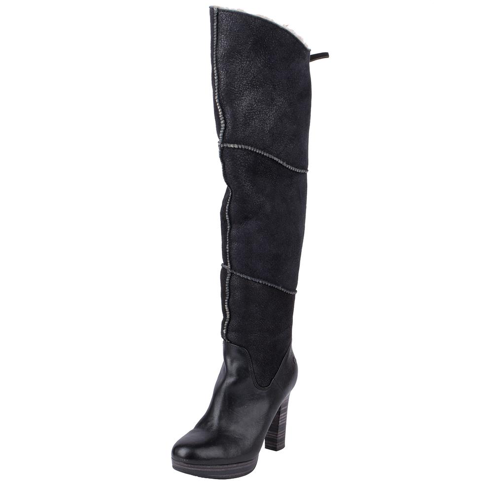 Ugg Size 6 Black Suede High Boots