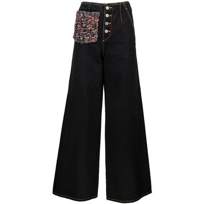 Chanel Size 36 Black Denim Jeans