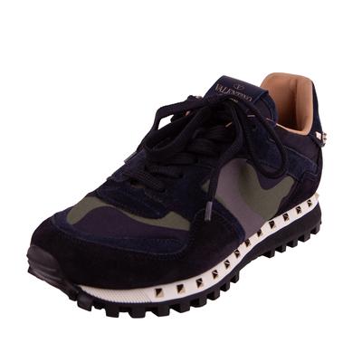 Valentino Size 36.5 Navy Studded Sneakers