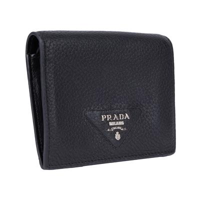 Prada Black Leather Bifold Wallet