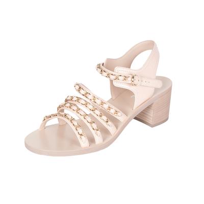 Chanel Interlocking CC Size 39 Chain Sandals