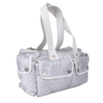 Celine Vintage Silver Nylon Handbag