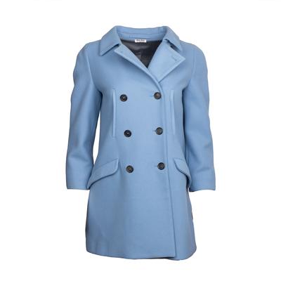 Miu Miu Blue Size 42 Wool Coat