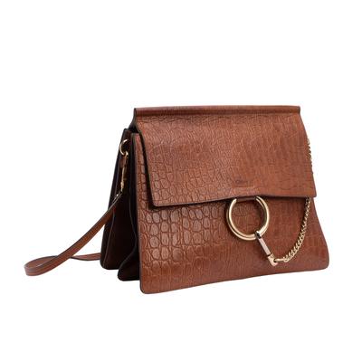 Chloe Brown Accordion Leather Handbag